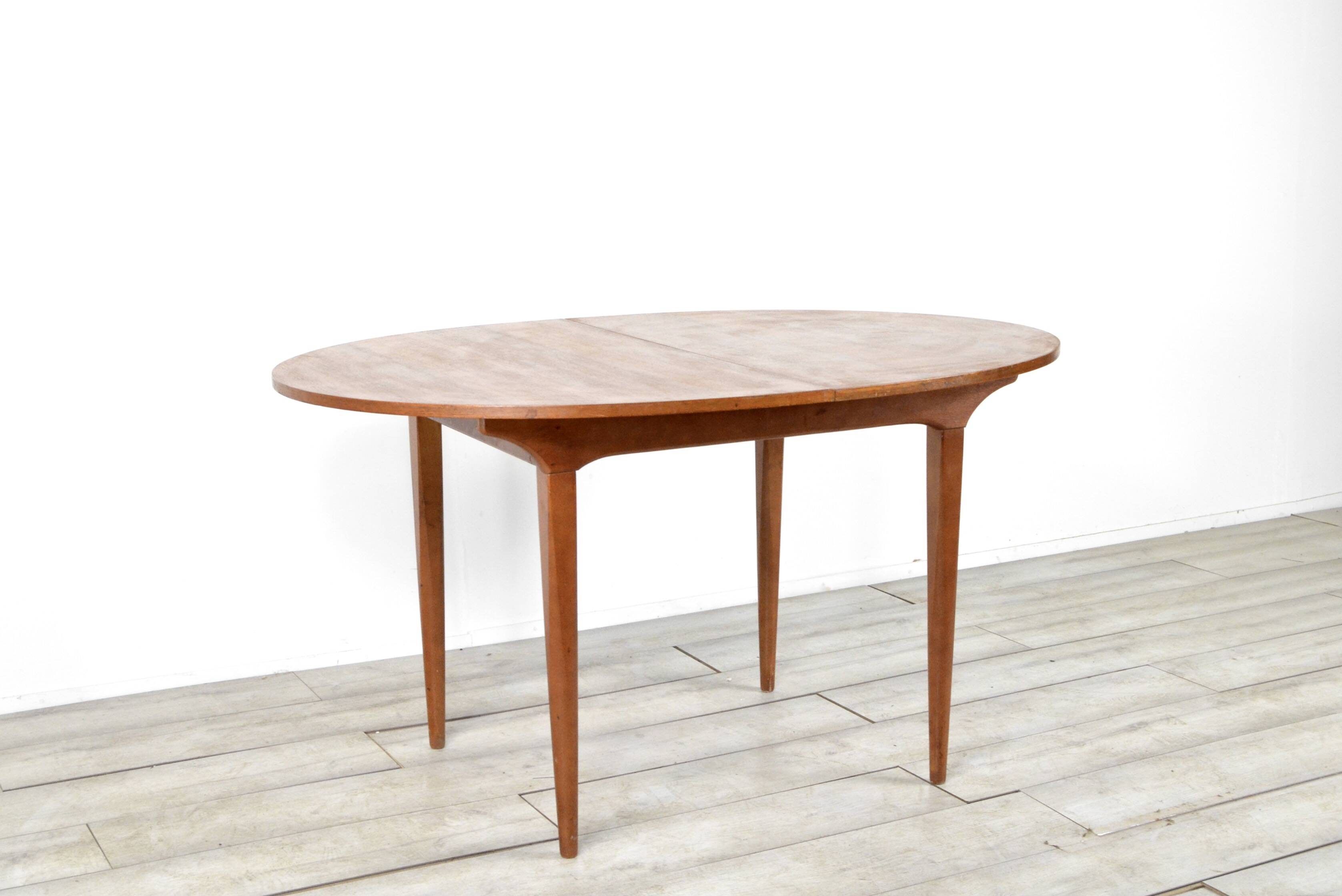 Midcentury oblong teak extending table