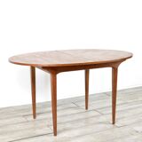 Midcentury oblong teak extending table