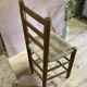 Pair of rustic-style vintage straw wood brutalist chairs