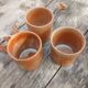 3 tasses en grès vintage