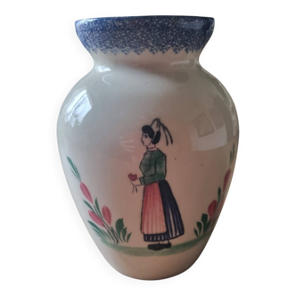 Ceramic vase HB Henriot Quimper Brittany