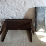 1900 indoor planter in beech and zinc