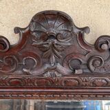 19th century carved solid oak mirror