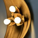 Vintage 70'S banana leaf wall lamp