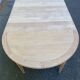 Louis XVI extendable round table in solid raw oak 210cm 19th century
