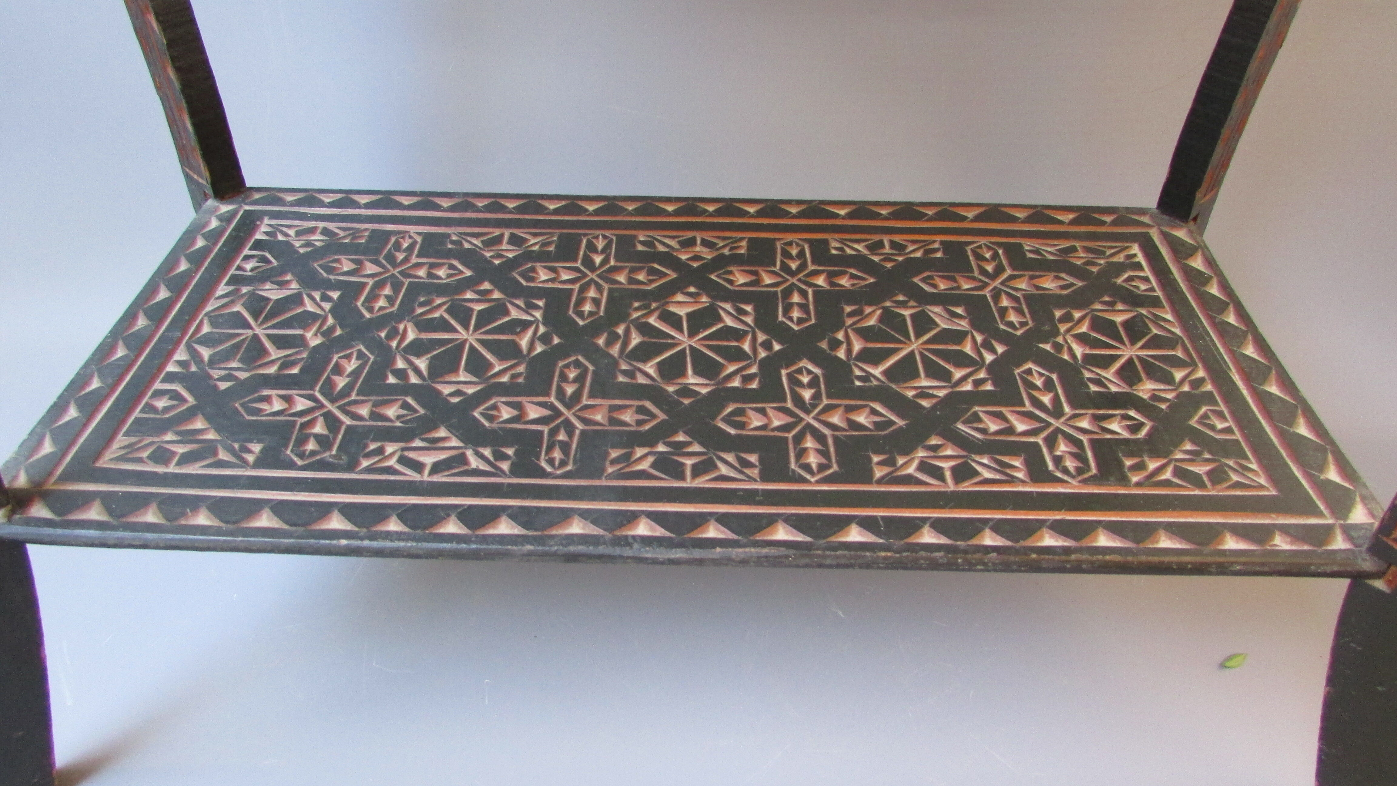 Oriental-style wooden side table