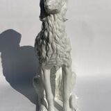 95 cm terracotta glazed Borzoi or Russian Afghan wolfhound, Austria 1960s.
