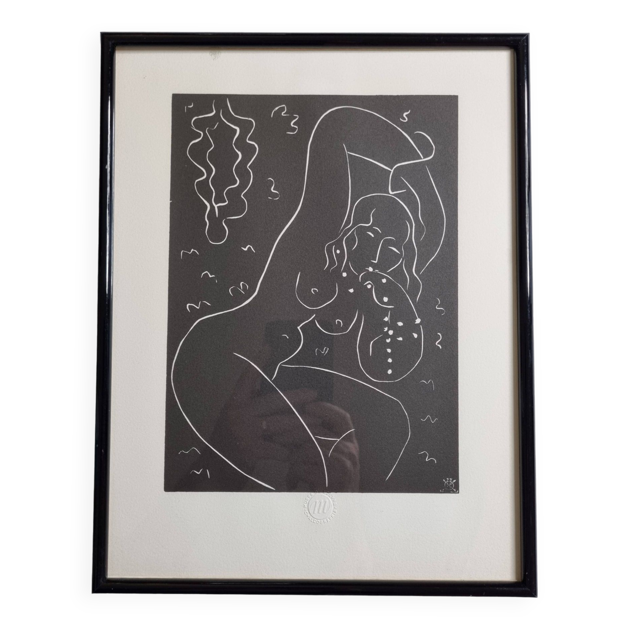 “Nude with bracelet” after Henri Matisse, Framed print from the Chalcographie du Louvre