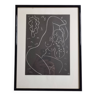 “Nude with bracelet” after Henri Matisse, Framed print from the Chalcographie du Louvre