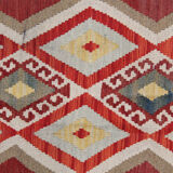 Handwoven afghan kilim rug, oriental flat-woven rug-60x214cm