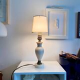 Stone and cotton table lamp