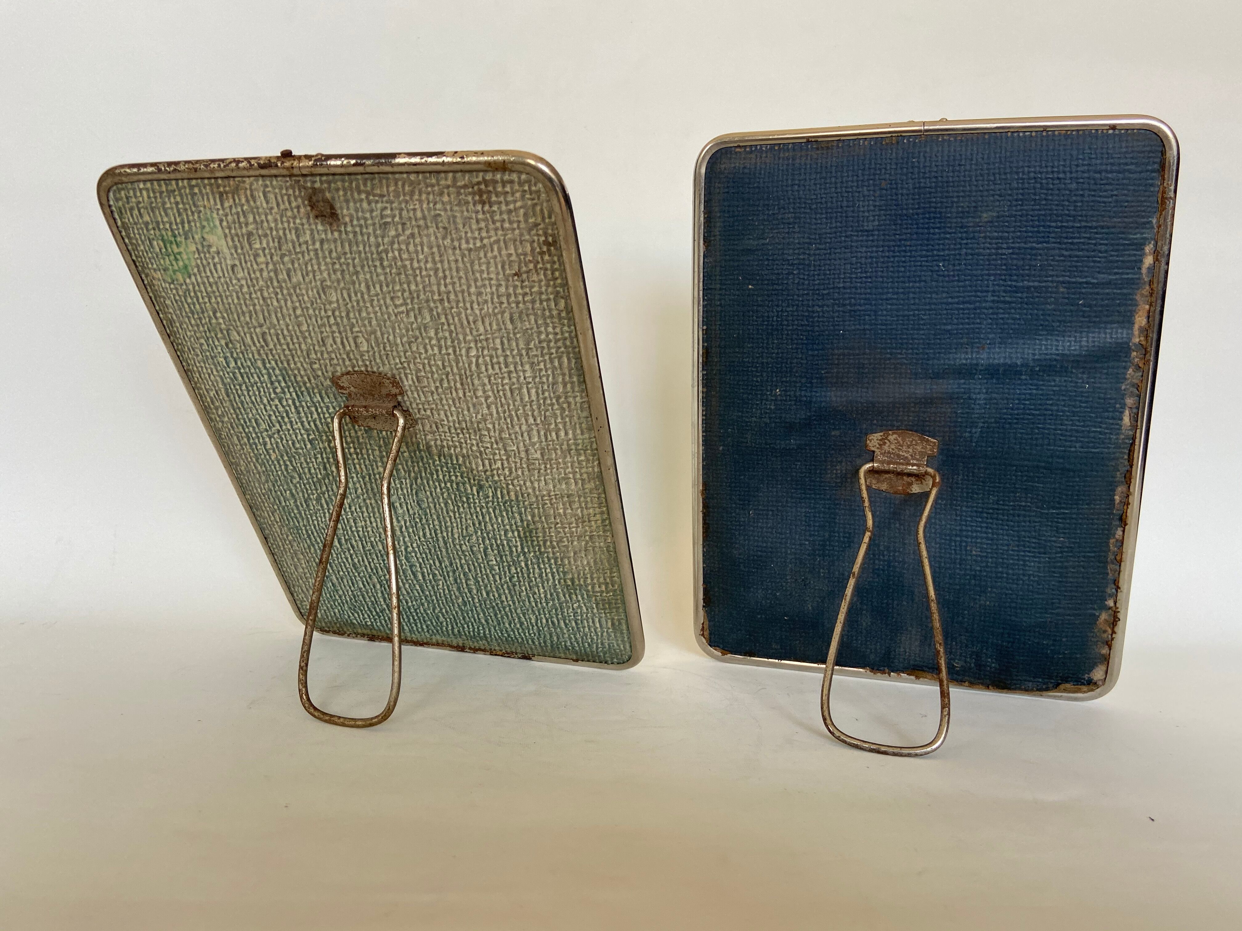 Pair of barber mirrors 24x18 cm