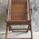 Vintage teak children's chaise longue