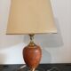 Le Dauphin lamp France vintage leather and brass
