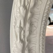 Large White Stucco Wooden Mirror Shabby Chic Baroque Decorative Art
