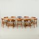 Danish extra large oak extension oval table attributed to Skovby, 1970s