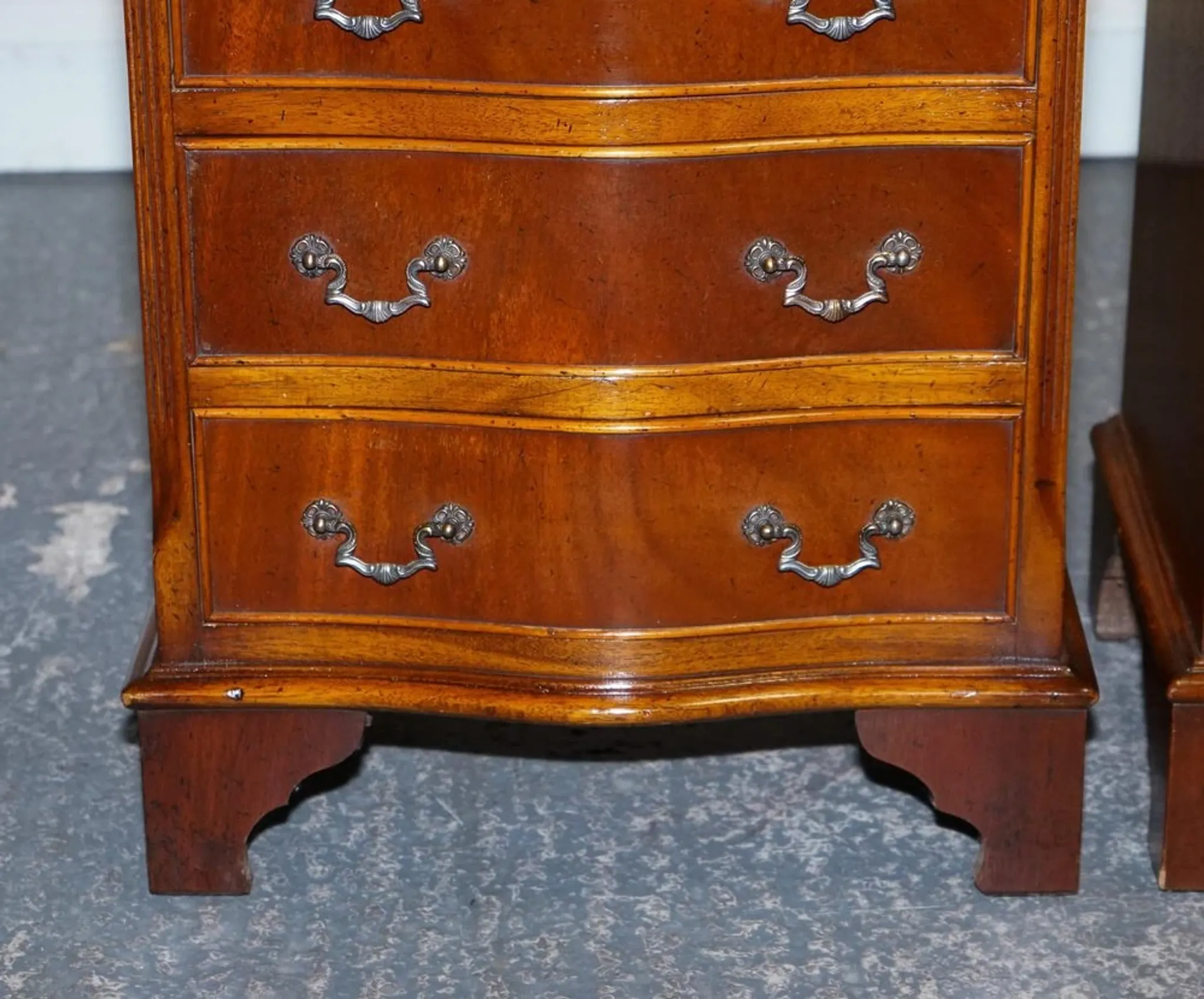 Georgian Style Bedside Tables with Drawers, Set of 2