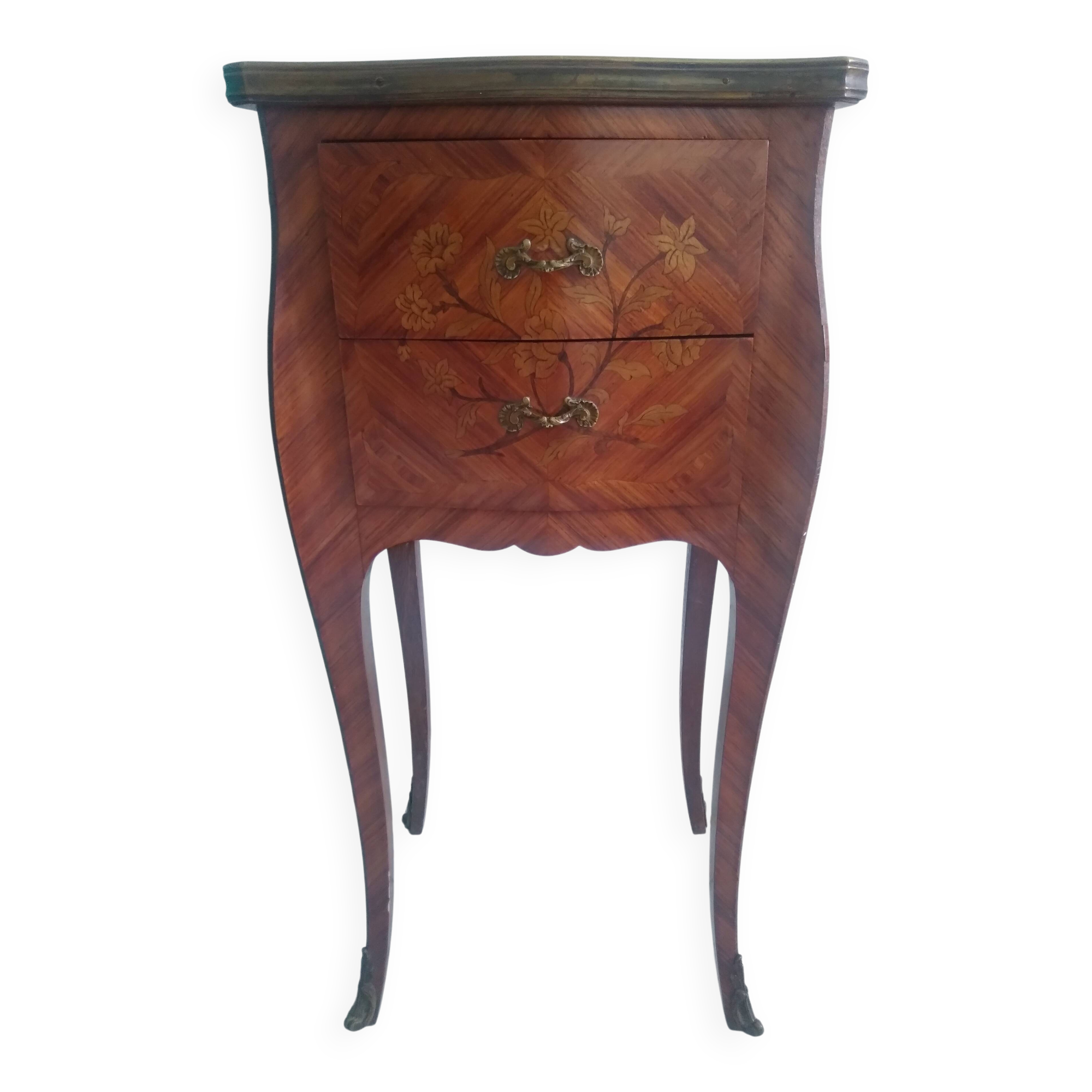 Louis XV marquetry bedside table