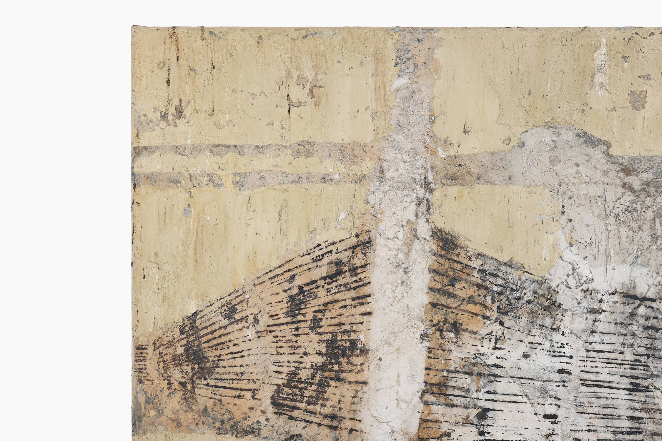 Set of 2 abstract paintings titled “Fyrhat” by the Belgian Artist Nico de G