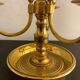 Hot water bottle lamp, 3 lights in bronze Lucien Gau, XXth