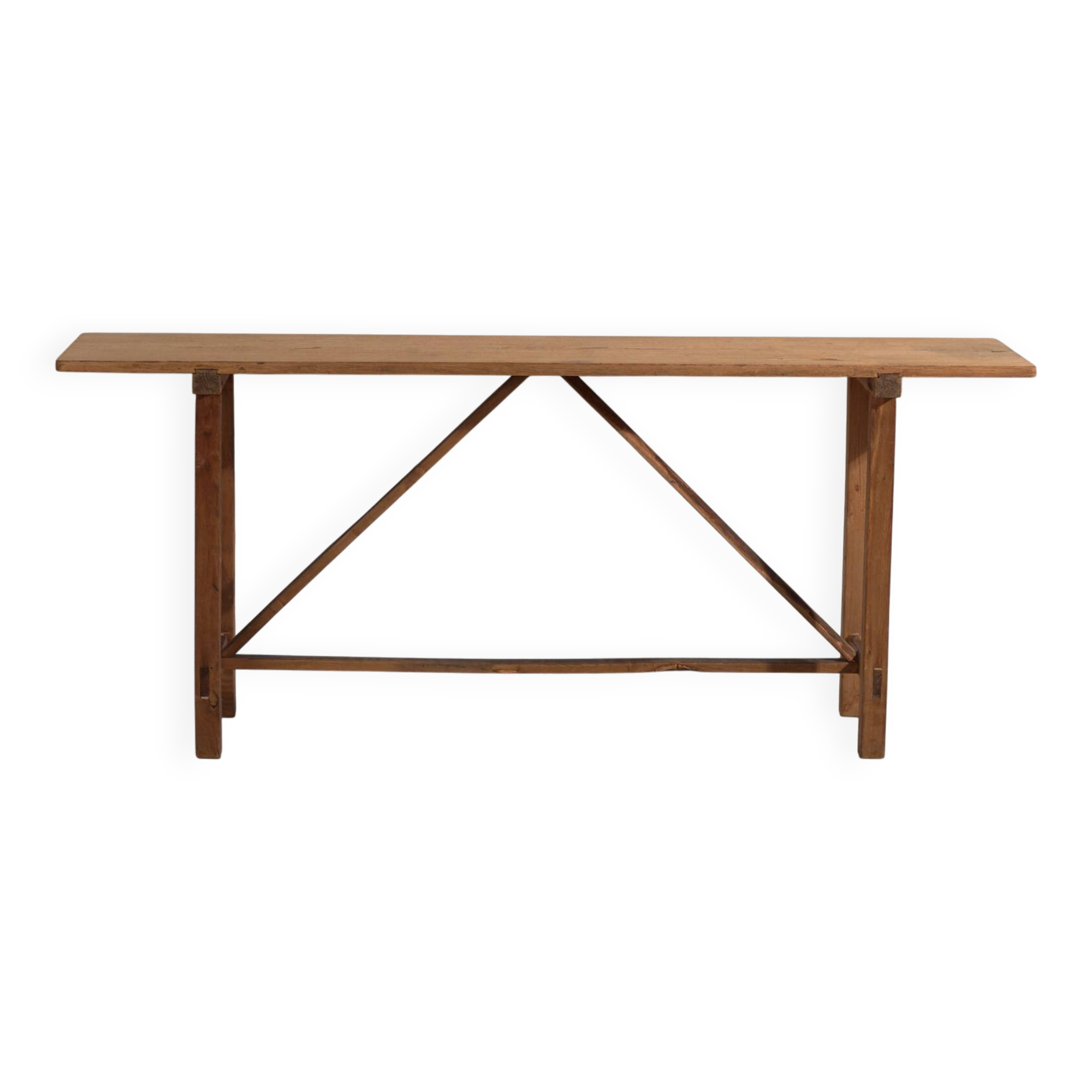 Antique Japanese work table in solid wood – wabi sabi console – Taishō–Showa period (c. 1910–1950)