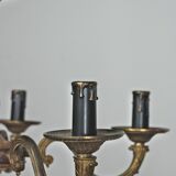 Lustre en laiton plein 5 branches