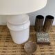 Ceramic lamp, fabric cable 2m, fabric shade