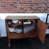 Buffet haut vintage en teck 1960