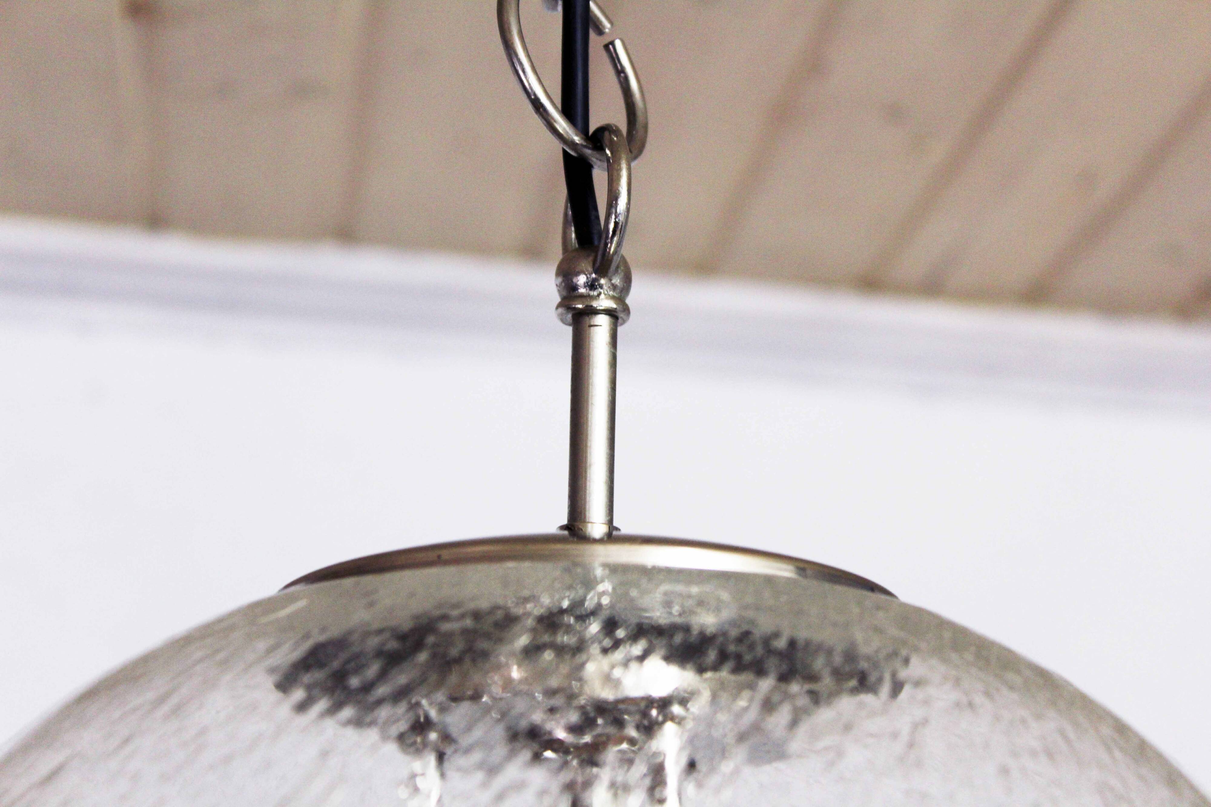 Suspension in glass and chrome metal BORN Leuchten