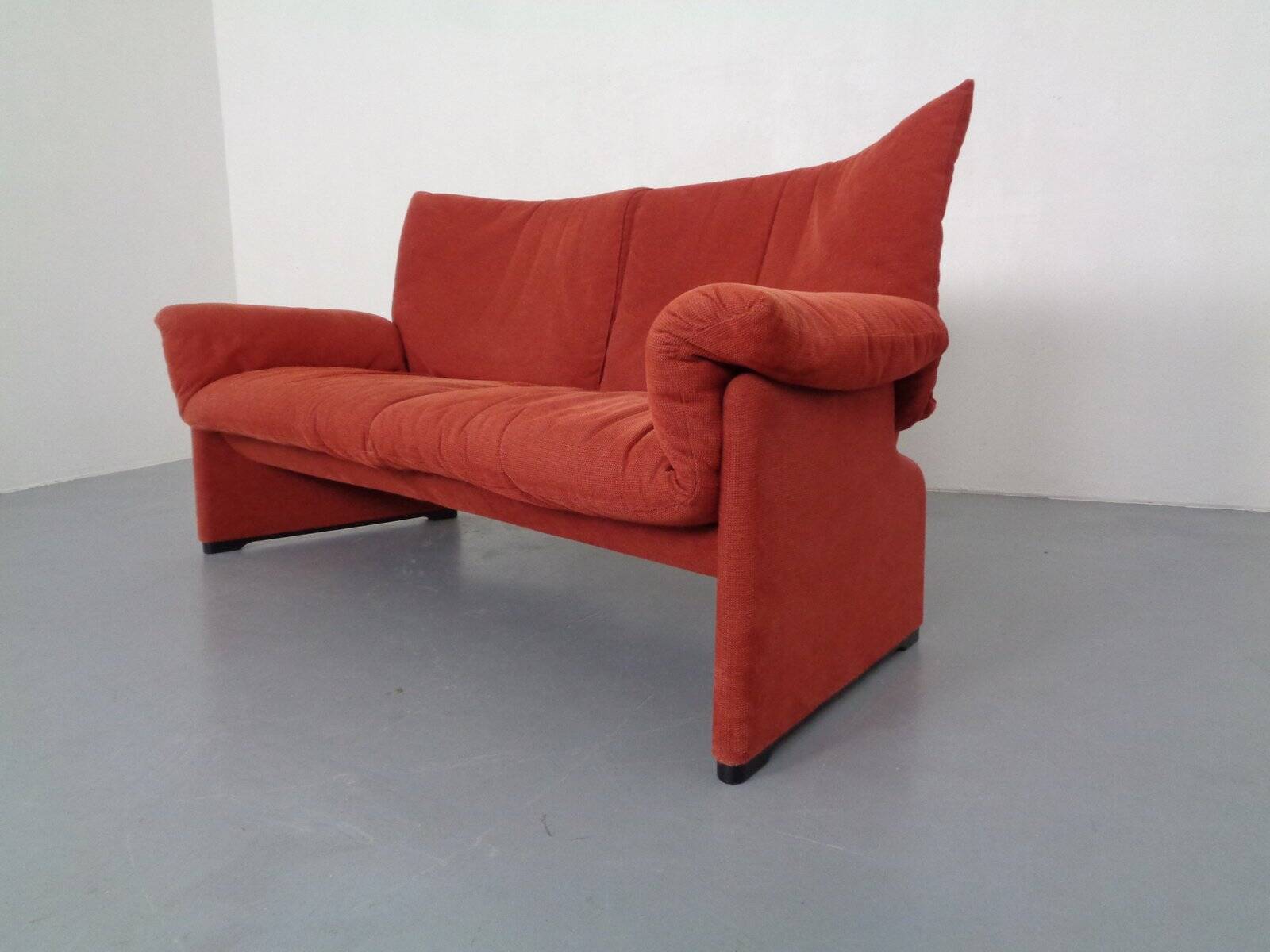 Vintage Two-Seater Palmaria Sofa by Vico Magistretti for Cassina, 1980s