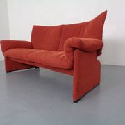 Vintage Two-Seater Palmaria Sofa by Vico Magistretti for Cassina, 1980s