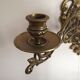 Double candle holder piano wall light in bronze 4874