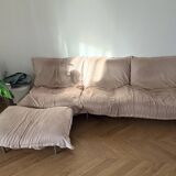 2-seater sofa + armchair + cuddly pouf by Cinna by Pascal Mourgue