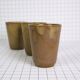 Three cups in stoneware Digoin