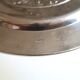 Mexican wall dish in silver metal and mother-of-pearl, 70s