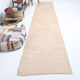 Faded beige turkish runner rug, 2'10x14'3 Ft