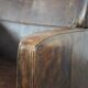 Sleekly shaped timeless design armchair made of sheepskin leather