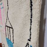 Handmade wool Berber rug 284 x 125 cm