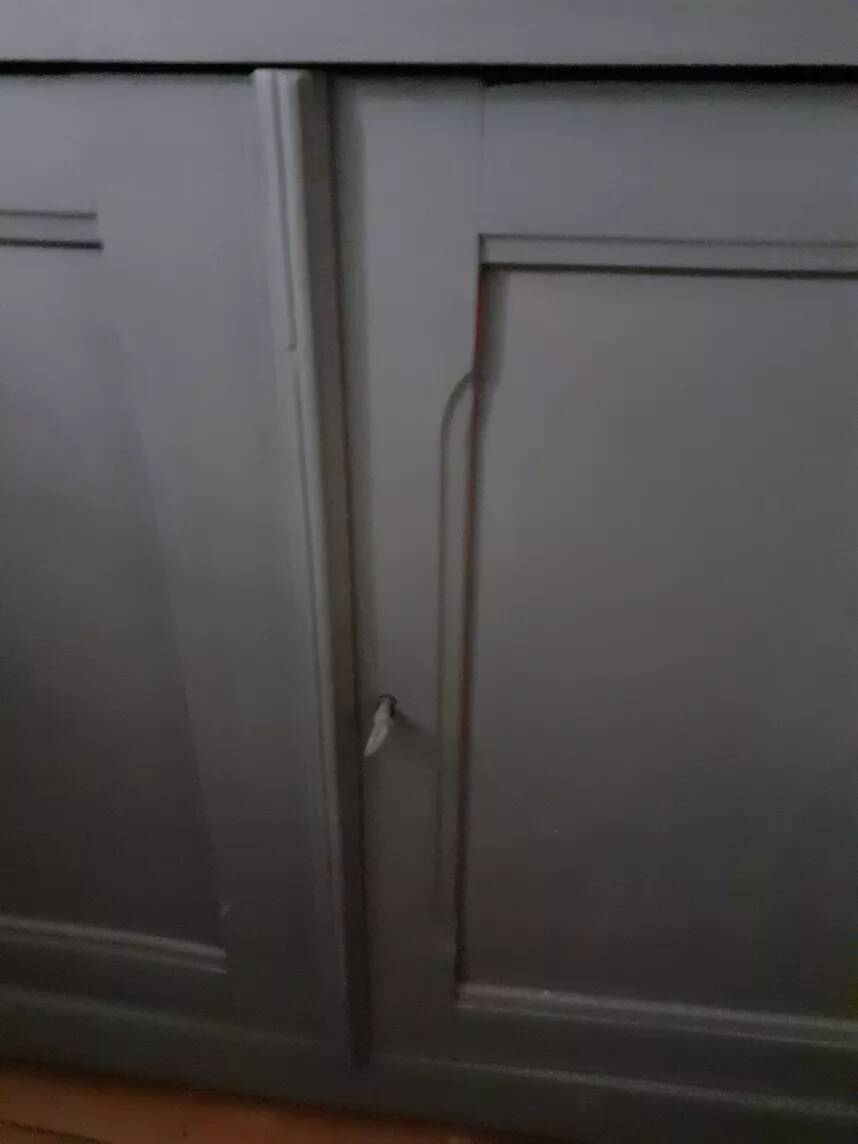 Vintage gray Parisian sideboard