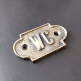 Brass toilet door plates