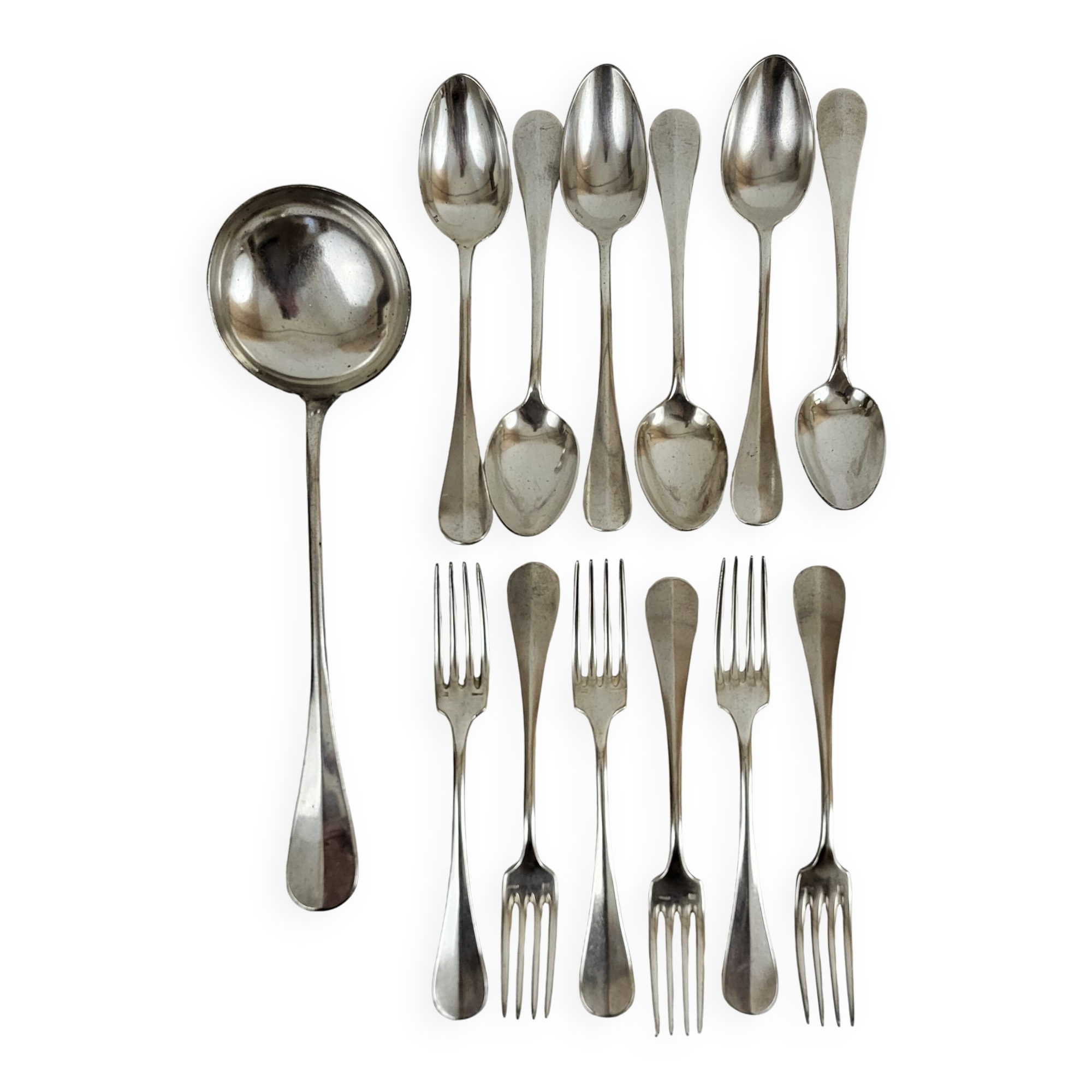 13 Ercuis silver-plated cutlery