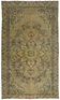 Vintage Turkish Floral Medallion Rug Beige 290 x 164 cm