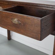 Vintage French rustic farmhouse oak side table, 1950s