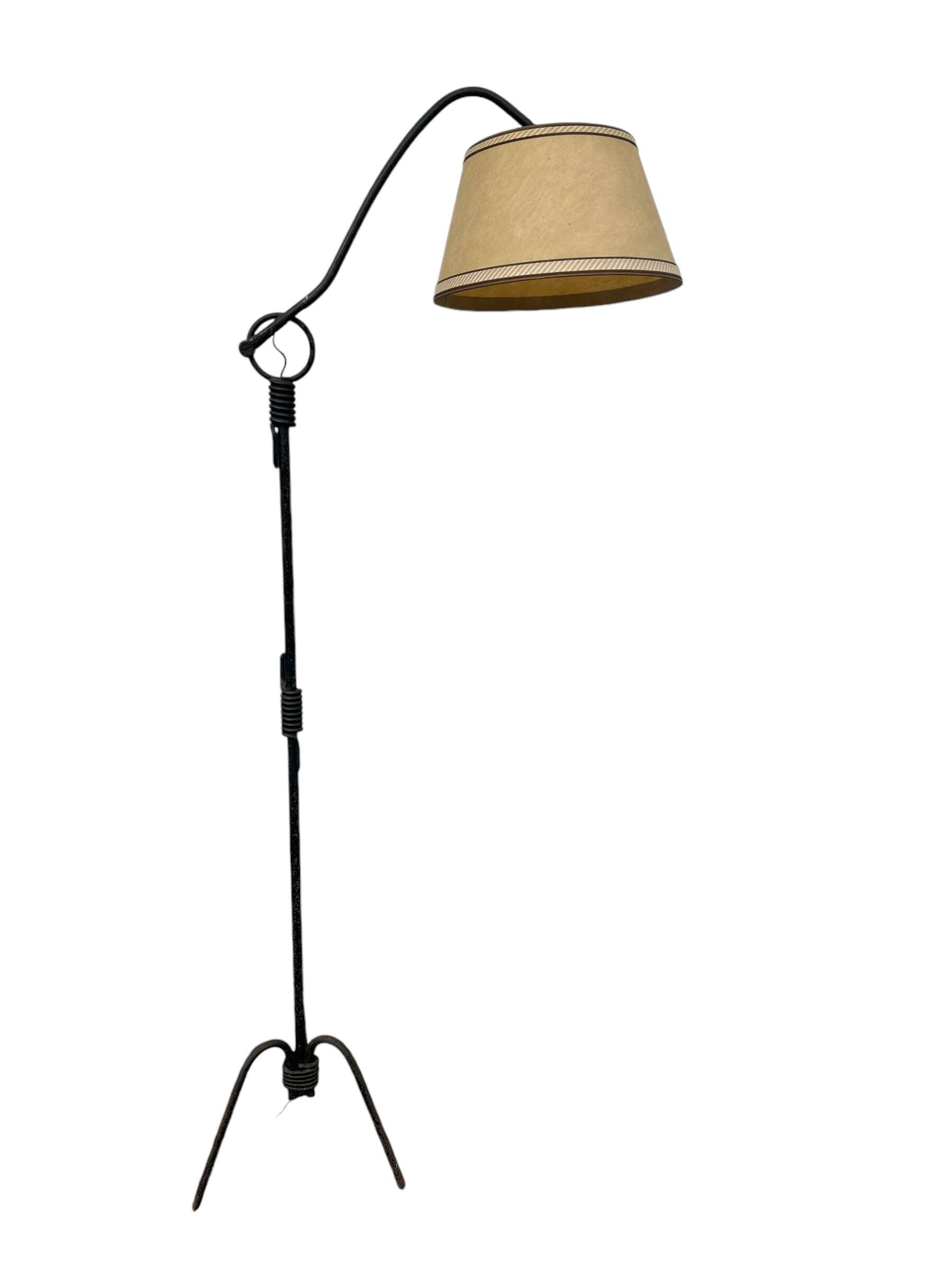 wrought iron lamp by Jean Royére