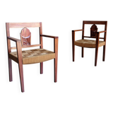 Paire de Fauteuils coloniaux, 1950