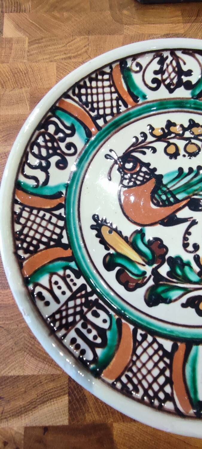 Korond pottery ceramic plate