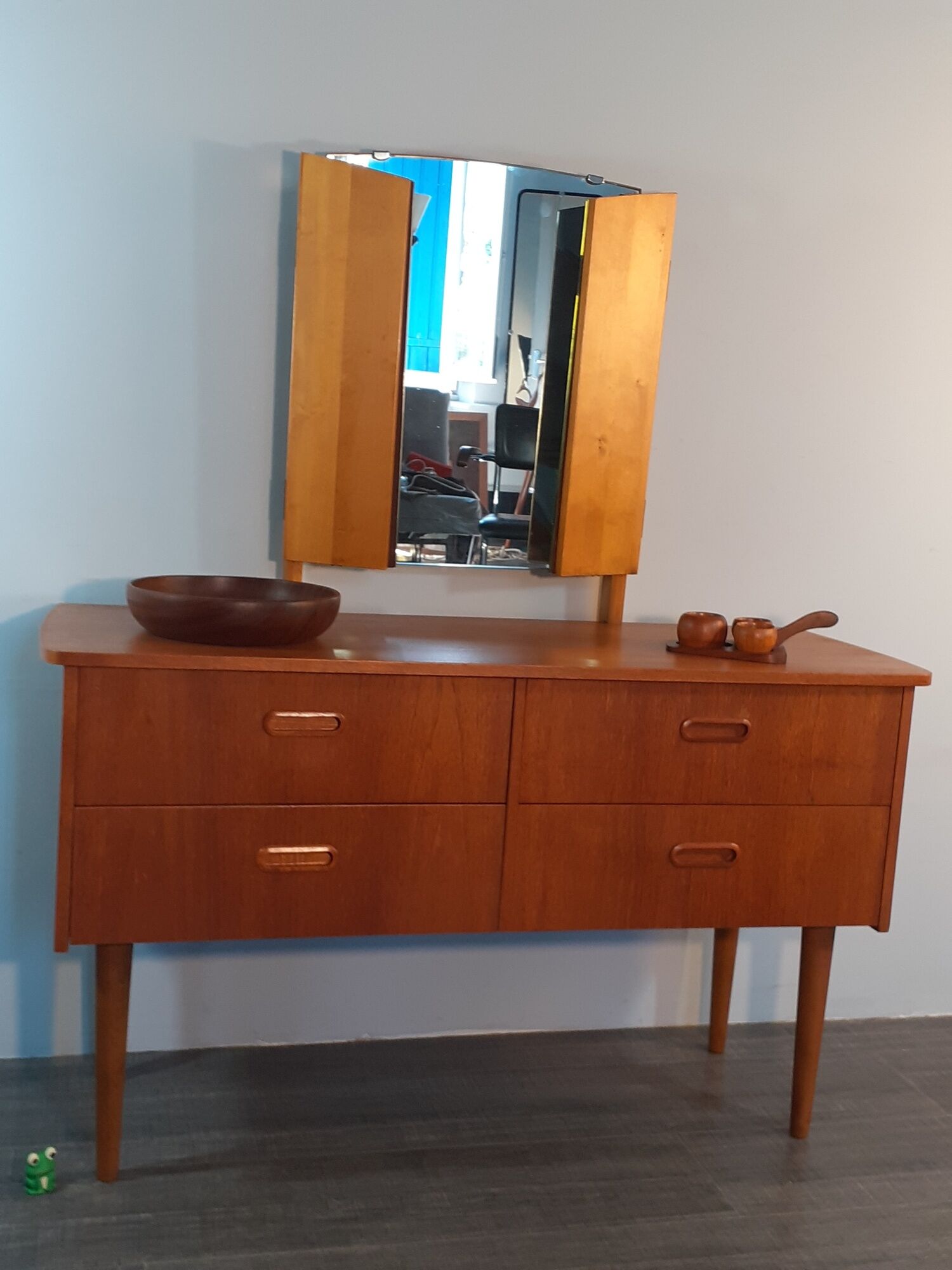 Coiffeuse Norvégienne en Teck convertible Commode, par Steen & Strøm's, Vintage Scandinave 1960s