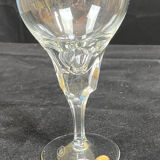 set of 6 antique cut crystal wine glasses in tulip shape from the pres