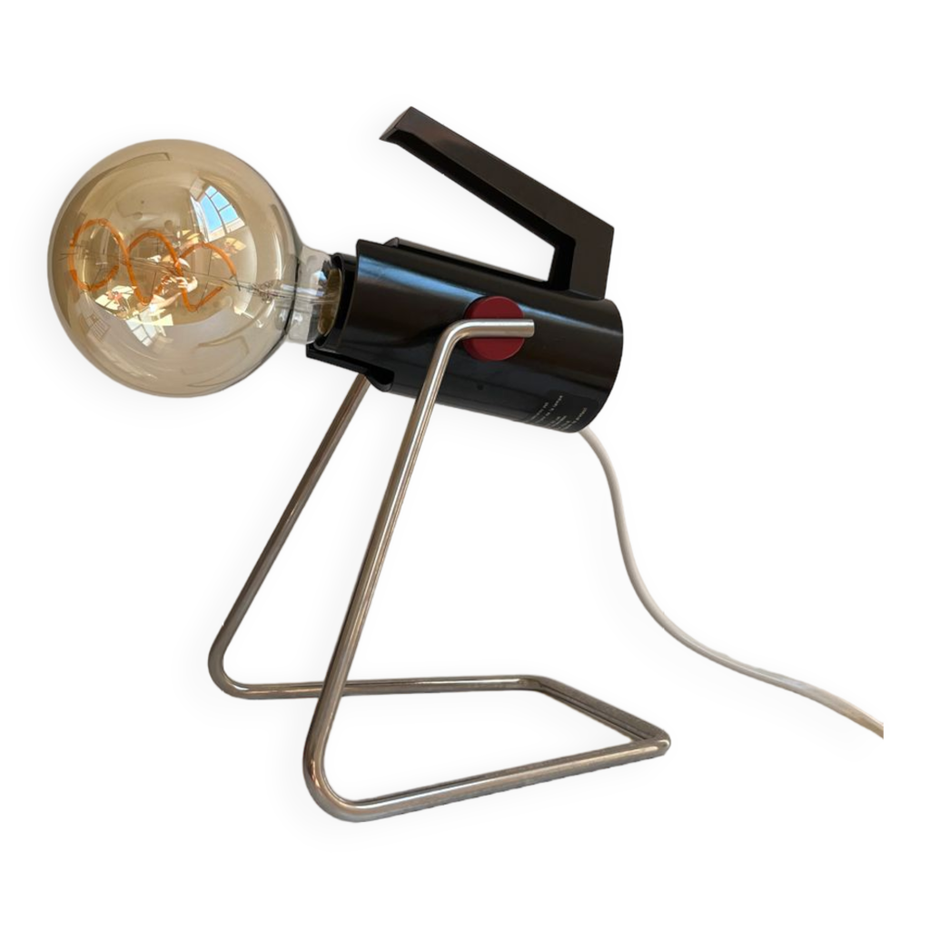 Lampe de Bureau Fleur Vntage en Verre Coloré, tale, 1970s | Objet