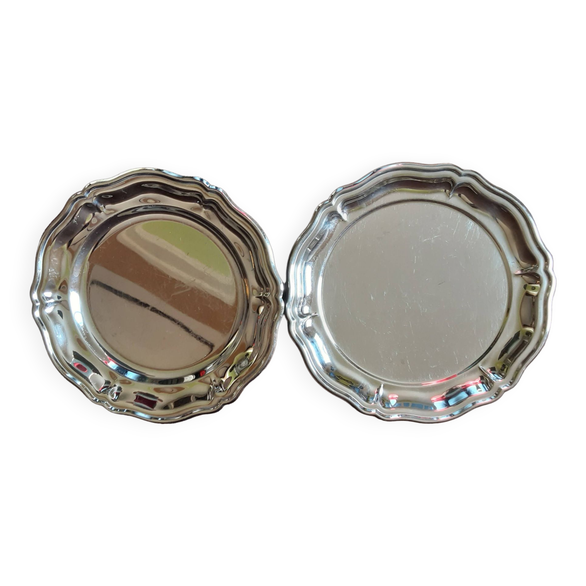 Lot de 2 plats inox  Jean Couzon